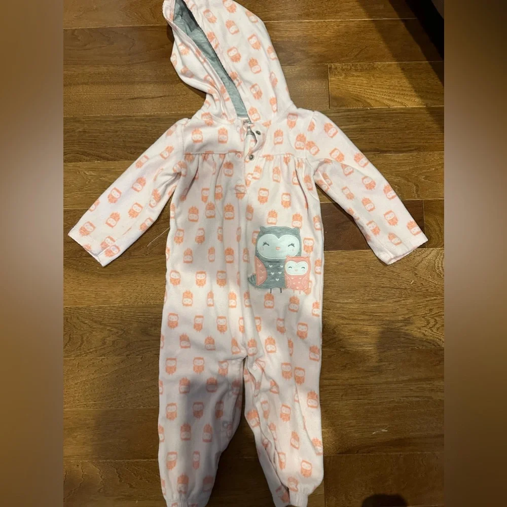 Bundle of 2 Adorable Fleece Onesies for Toddler Girls - 18M